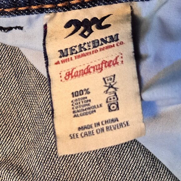 Mek Denim Moscow Slim Boot Distressed Jeans W/ Embroidered Pockets&Button Fly - Picture 12 of 13